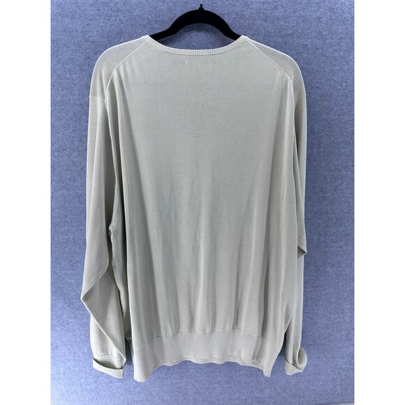 Peter Millar Mens sz XL Cashmere Cotton Blend Vneck Pullover Sweater Golf Attire - Picture 2 of 10